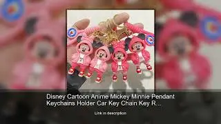 Disney Cartoon Anime Mickey Minnie Pendant Keychains Holder Car Key Chain Key Ring Mobile Phone
