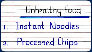 10 unhealthy food name | 10 Junk Foods Name In English | Names Of Junk Food
