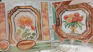 Cardmaking with Hunkydory's A Year of Flowers topper collection - November Chrysanthemums