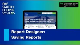 Sage 200: Saving Reports in Report Designer