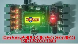 Arduino Nano - Multiple LEDs blinking on R-NanoBrick(Gujarati)