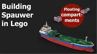 #7 bouw van een schip van #lego : SPAUWER(schaal 1:75) Drijf compartimenten. 11.500 blokjes gebruikt