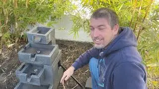 Outdoor Water Fountain Installation & Setup | Freestanding Patio Water Feature in Use