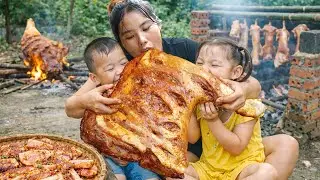 How to Make Giant Smoked Pork to Sell at the Market, Cook Delicious Grilled Pork for My Children