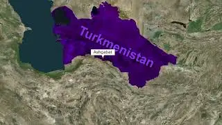 Ashgabat, Turkmenistan Free Geolayer Map Animation
