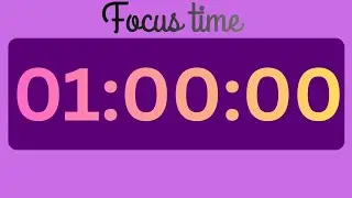 Đồng Hồ Đếm Ngược 1 Giờ 🧡 Focus Timer Nền T&iacute;m 🧡 ASMR Tick Tock | Tập Trung S&acirc;u