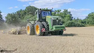 Acker Gigant | John Deere 9510R beim Stoppelsturz💚💛