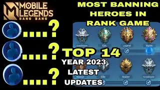 MOST BANNING HEROES IN MOBILE LEGEND MYTICAL GLORY / LEGEND / RANK GAME 2023 | MOST BANNING HEROES