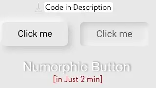 Create Neumorphic Button using CSS || in just 2 min || Direct Source Code