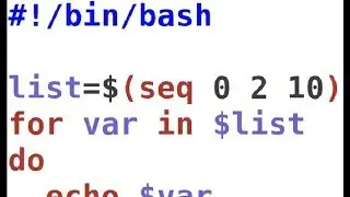 Short lecture - bash scripts 3:  for loop