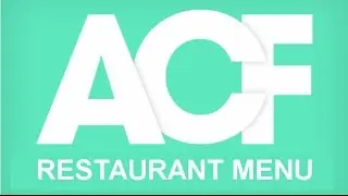Advanced Custom Fields | Restaurant Menu