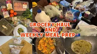 Grocery Haul & Weekly Meal Prep | Introvert and Content Creation