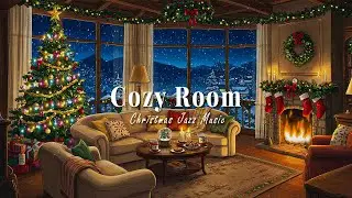 Cozy Winter Ambience 🎄 Christmas Day 2026 with Soft Jazz Music with Snowfall for Relax & Good Sleep