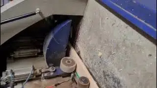 Optimizing saw, automatic stacker. (Piła optymalizacyjna i sztaplarka)