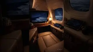Cosy night flight for relaxation and white noise to help with sleep