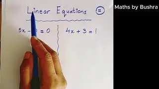 how to solve linear equations in urdu/ hindi | what is a linear equation | maths by bushra
