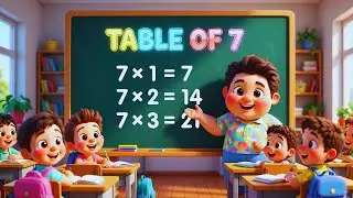 Таблица из 7 для детей | Песенка про умножение в стиле Pixar 3D | Простая рифмовка для изучения м...