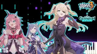 Honkai Impact 3rd x Genshin Impact v4.9 PV - Outworld Traveler | [Piano Cover] (Synthesia)「ピアノ」