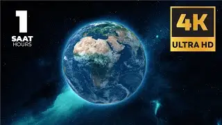 Dünya'nın Dönüşü (1 Saat) 🌎 Ultra HD 4K. Mavilikler ve Uzay Boşluğunda Dünya'nın Sessizce Dönüşü