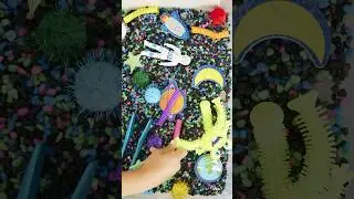 👩&zwj;🚀🚀 DIY galaxy in a bin! 🌌 #SpaceWeek #CreativityForKids #SensoryPlay #OuterSpace #shorts