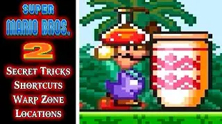 Super Mario Bros 2 (SNES) - Secret Tricks, All Shortcuts Warp Zone Locations