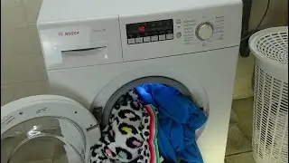 BOSCH WAB28220 washing machine, Cotton 40 degrees wash program test example movie #338