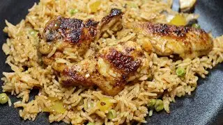 ONE POT RICE AND CHICKEN WINGS | EASY DINNER RECIPE