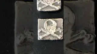 Silver Punk's Pours #23 & #24: Skull & Crossbones Evolution Crafting Unique 1ozt Silver Stacker Bars