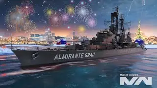 Strongest cruiser of 2025 ALMIRANTE GRAU gameplay: Modern Warships mobile gameplay