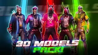 5+ 3D Models Pack Free Fire || Free Fire Character 3D Model || Free to use