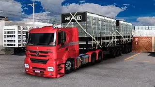🔴 LIVE ETS2 | CARGA FRÁGIL! 💎 Cruzando o Brasil com o Axor 2544 no Bitrem Randon #shorts #axor