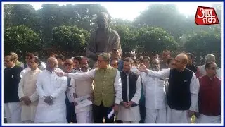 Exclusive Visuals Of Opposition Protest Outside Parliament