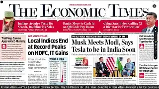 22 June 2023 - Economic Times Newspaper- Daily Business News Analysis