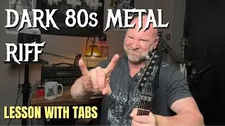 Dark 80s Metal Riff with Pinch Harmonics in A Minor (JSGA Lesson 63)