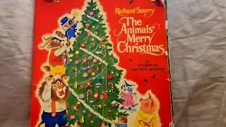Reading the Vintage kids Christmas book: Richard Scarry The Animals Merry Christmas. Story # 9