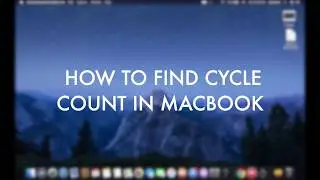 How to check the battery cycle count in your macBook | Avalon