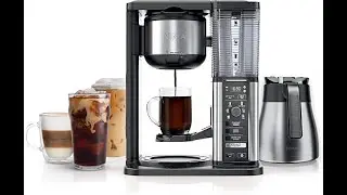 Ninja Specialty Fold-Away Frother (CM407) Coffee Maker, Single Serve to 10 Cup (50 oz.)
