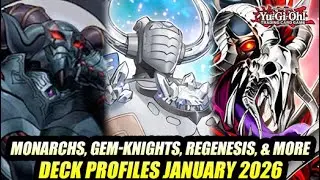 Monarchs, Gem-Knights, Regenesis, & More! Yu-Gi-Oh! Deck Profiles January 2026