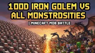 1000 iron golem vs all monstrosities | Minecraft Mob Battle 