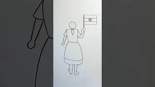 Republic Day Drawing for School 🇮🇳🙏| Easy Art #shorts #drawing #republicday #india #flag