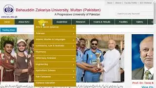 how online apply for admission in bzu