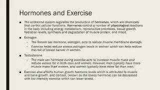 Gender Differences in Exercise Responses