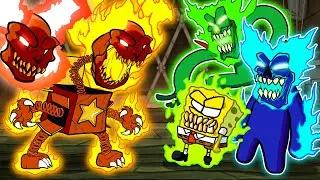 Alphabet (a-z) Vs Ghost Rider SANS and Boxy Boo Poppy Playtime - Swap FNF