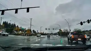 Seattle Rain Drive 4K | Evening City Drive | DDPAI Z60 | Italo Disco Mood
