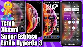 Seu Xiaomi S&oacute; o Luxo! Tema  Estilo HyperOs 3 &Iacute;cones e Control Center Liquid Glass @CiclopeTech