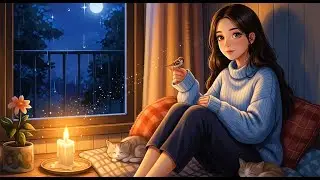 Cozy Ghibli ASMR Candlelight, Rain, Cats & Sparrows | Relaxing Night Vibes 🌙🌧️