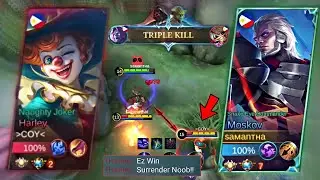 IMPOSSIBLE COMEBACK! SUPREME HARLEY TRASHTALKER MEET LATE GAME MONSTER | MOBILE LEGENDS