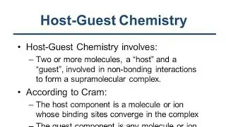Host-Guest Chemistry,Structure Classification, Thermodynamics, Application Important Of M.Sc. & NET.