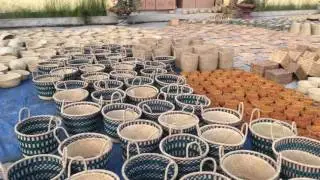 Sea-grass basket factory in Vietnam