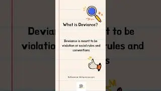 What is Deviance? Use your social media space to brush up the basic concepts #educational #sociology